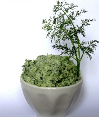 Crème de concombre, aneth et miel