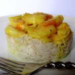 Curry  aux crevettes et lait de coco 0