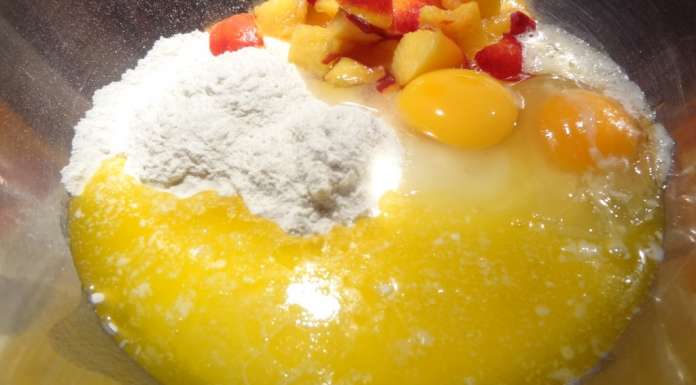 Gâteau aux nectarines et fleur d'oranger 1