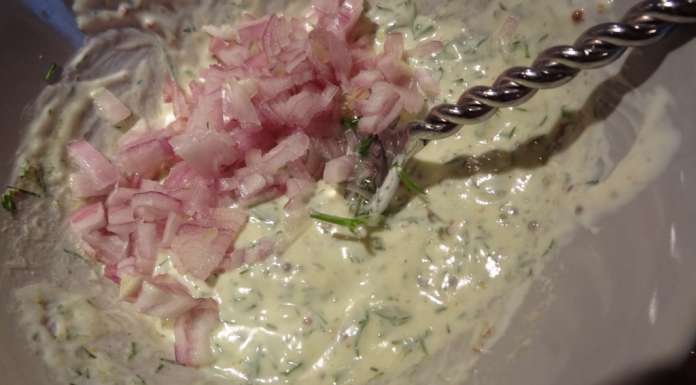 Salade de poisson et surimi sauce aneth et miel 11