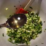 Tartare courgette, concombre et avocat 13