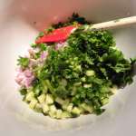 Tartare courgette, concombre et avocat 9
