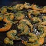 Crevettes à l&rsquo;ail purée aux oignons frais 7