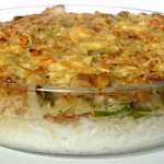 Gratin d&rsquo;asperges, riz et surimi 0