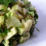 Salade citron, avocat, pomme