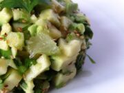 Salade citron, avocat, pomme