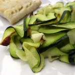 Courgettes au grill et cabillaud