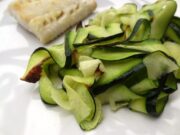 Courgettes au grill et cabillaud