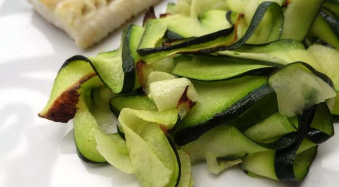 Courgettes au grill et cabillaud