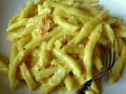 Pâtes saumon, curry et mozzarella