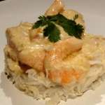 Saumon et crevettes au sauterne 0