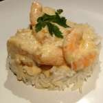 Saumon et crevettes au sauterne