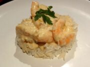 Saumon et crevettes au Sauternes