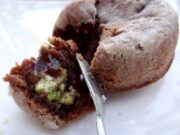 Coulant chocolat au lait coeur pistache