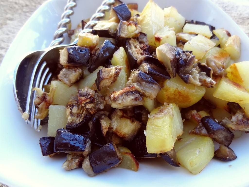 Pommes De Terre Aubergines Au Four