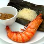 Gambas grillées sauce arachide