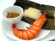 Gambas grillées sauce arachide