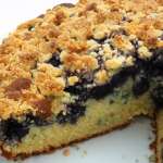 Gâteau aux myrtilles en crumble d&rsquo;amandes  0