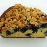 Gâteau aux myrtilles en crumble d&rsquo;amandes