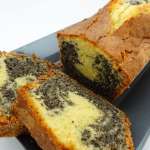 Gâteau marbré au sésame noir