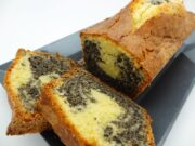 Gâteau marbré au sésame noir