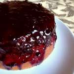 Gâteau tendre à la ricotta, citron, cassis