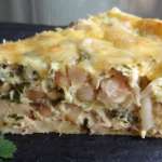 Quiche haricots blancs, maquereaux, coriandre f