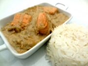 Saumon au lait de coco et beurre de cacahuètes