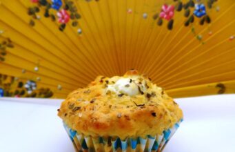 Muffins feta, tomates, marjolaine