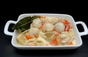 Noix de pétoncles sauce crème