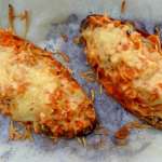 Patate douce farcie aux champignons 0