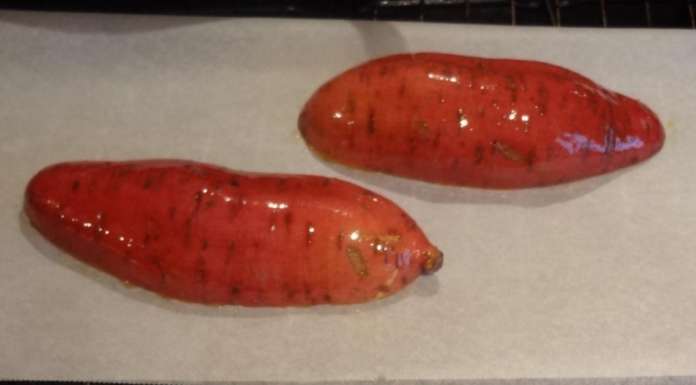 Patate douce farcie aux champignons 3