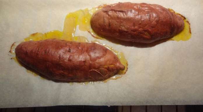 Patate douce farcie aux champignons 8