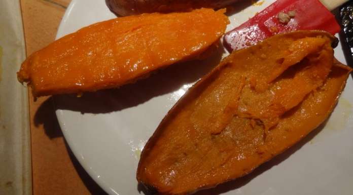 Patate douce farcie aux champignons 9