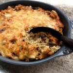 Gratin de crozets aux champignons