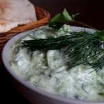 Salade de concombre au brebis