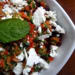Ensalada de frijoles rojos con salsa Chimichurri