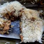 Riz gluant fourré au saumon en feuilles de bananier 0