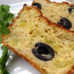 Cake aux anchois, courgettes et olives