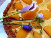 Tarte aux pêches et au chèvre