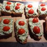 Tartines chaudes de mozzarela aux herbes 12