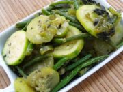 Poêlée de concombre et courgettes à la menthe