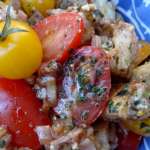 Salade de pain aux tomates et chèvre 0