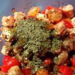 Salade de pain aux tomates et chèvre 7