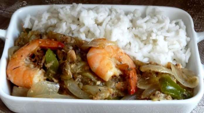 Aubergines au poisson et crevettes 0
