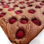 Brownies chocolat et framboises 7