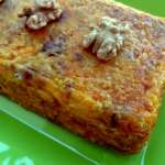 Flan à la citrouille, thon et noix
