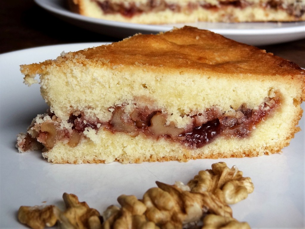 recettes tchèques gâteau aux fraises et aux noix