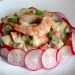 Cocktail crevettes, pomme, avocat