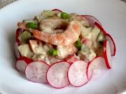 Cocktail de crevettes, pomme, avocat